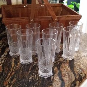 Crystal drinking glasses